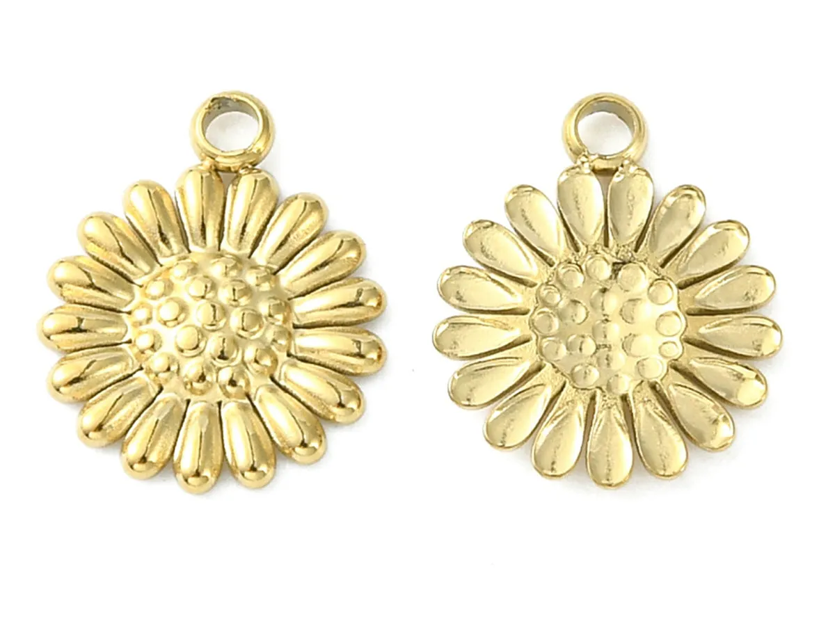 La Petite Epicerie bedel bloem goud RVS 14K per stuk