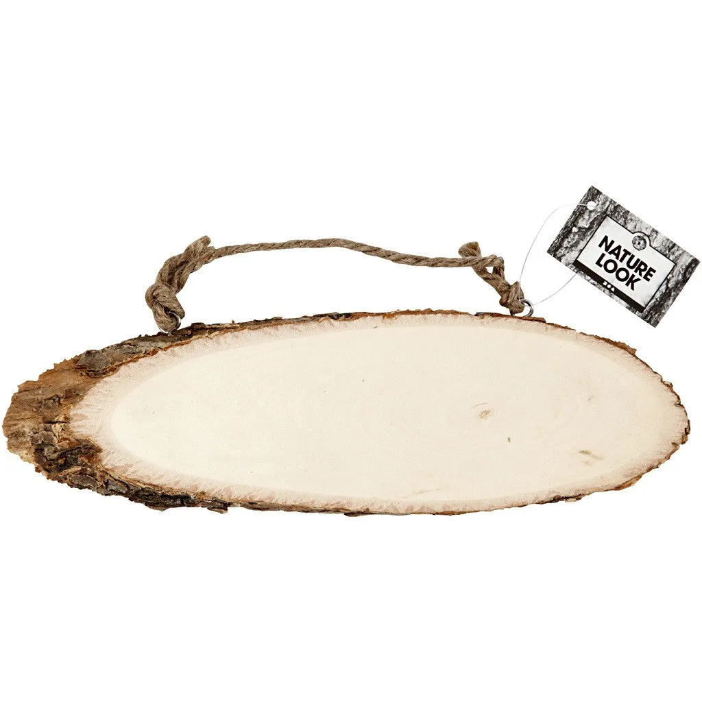 Bijounique Deurschild met koord hout 23-28 cm