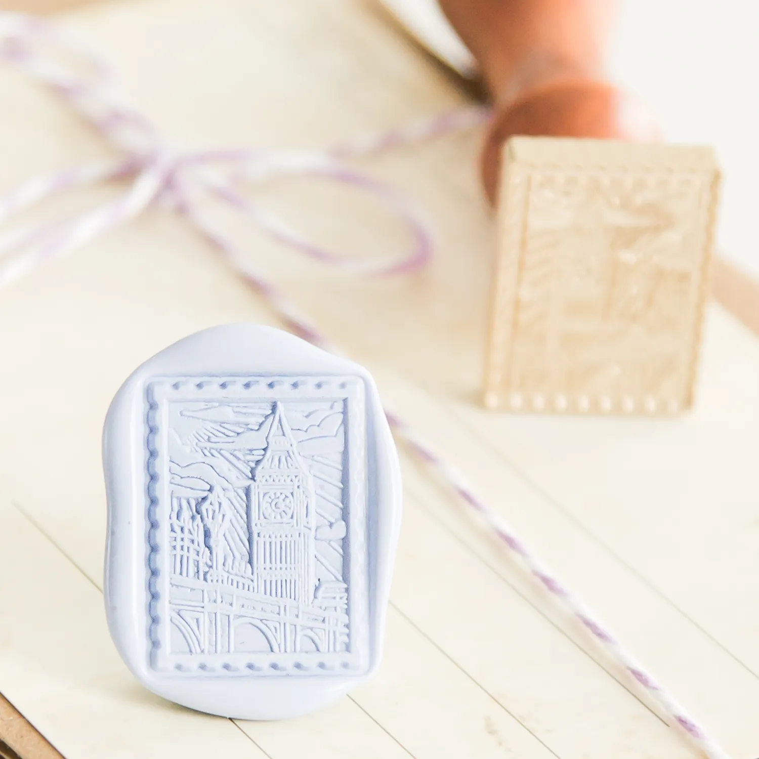Jessy at Sea Big Ben Postage Stamp waxzegelstempel 28x21 mm