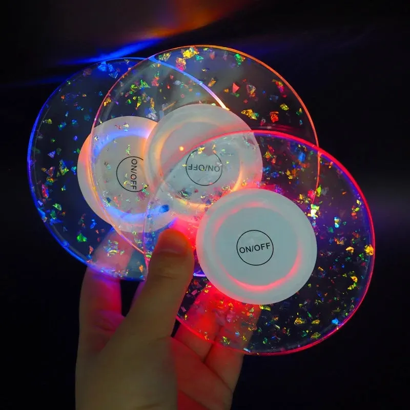 Bijounique Onderzetter LED siliconen mal met 4 LEDs