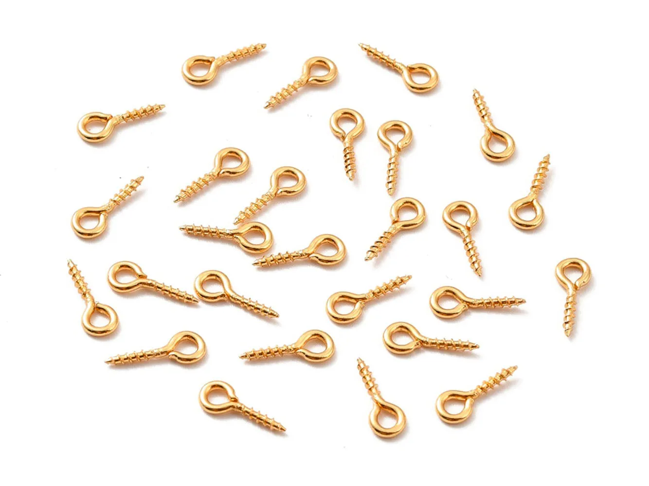 La Petite Epicerie schroef oogjes goud 18K 20 stuks RVS