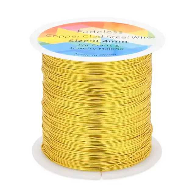 Bijounique buigbaar metaaldraad rond 100 m 0,4 mm zilver