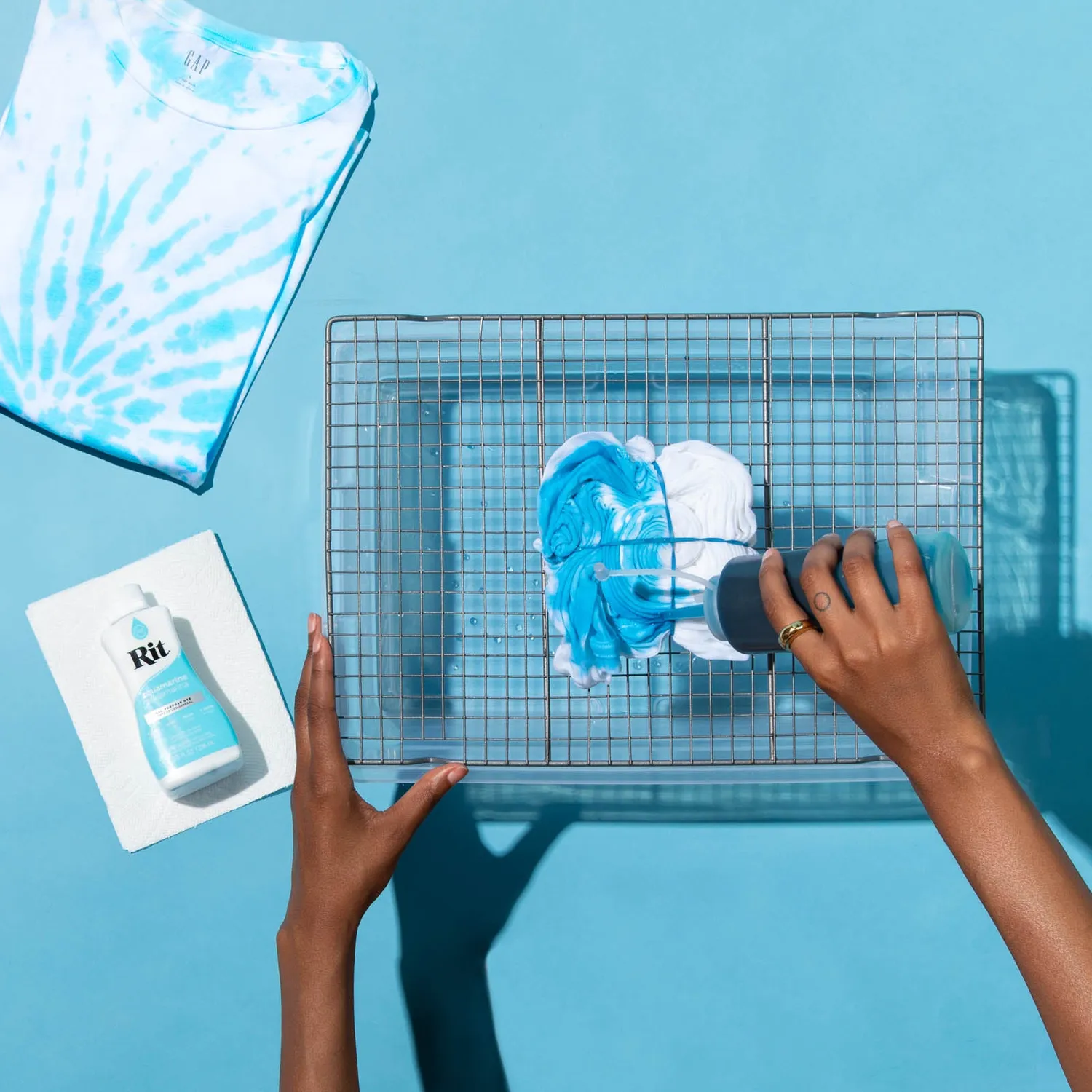Rit Aquamarine vloeibare textielverf aquamarijn