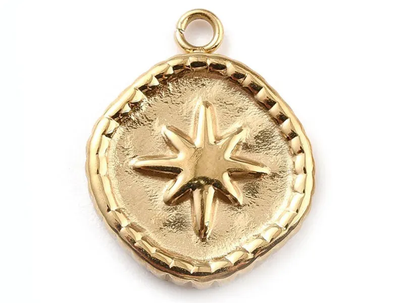 La Petite Epicerie Poolster hanger goud 17x13 mm 24K