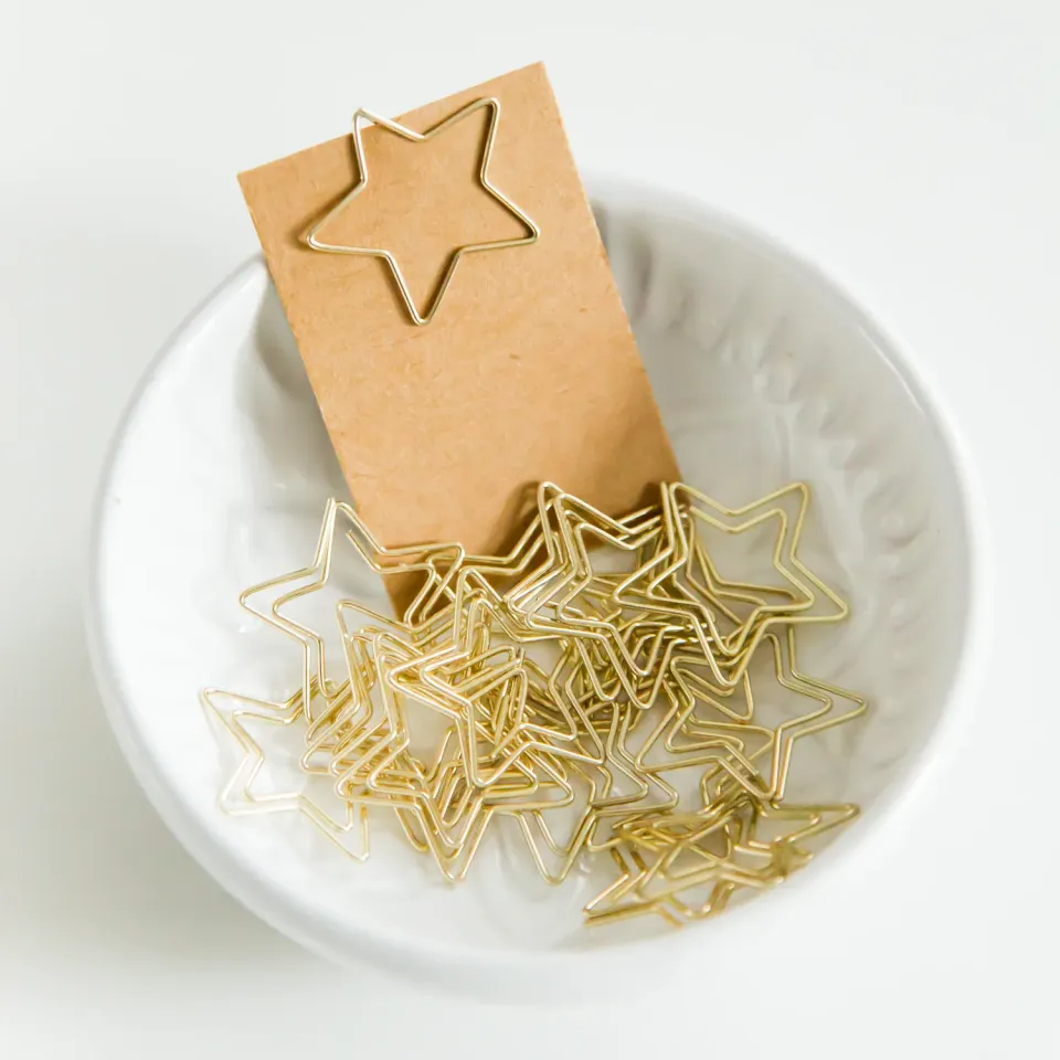 Jessy at Sea Star paperclips goud ster 20 stuks