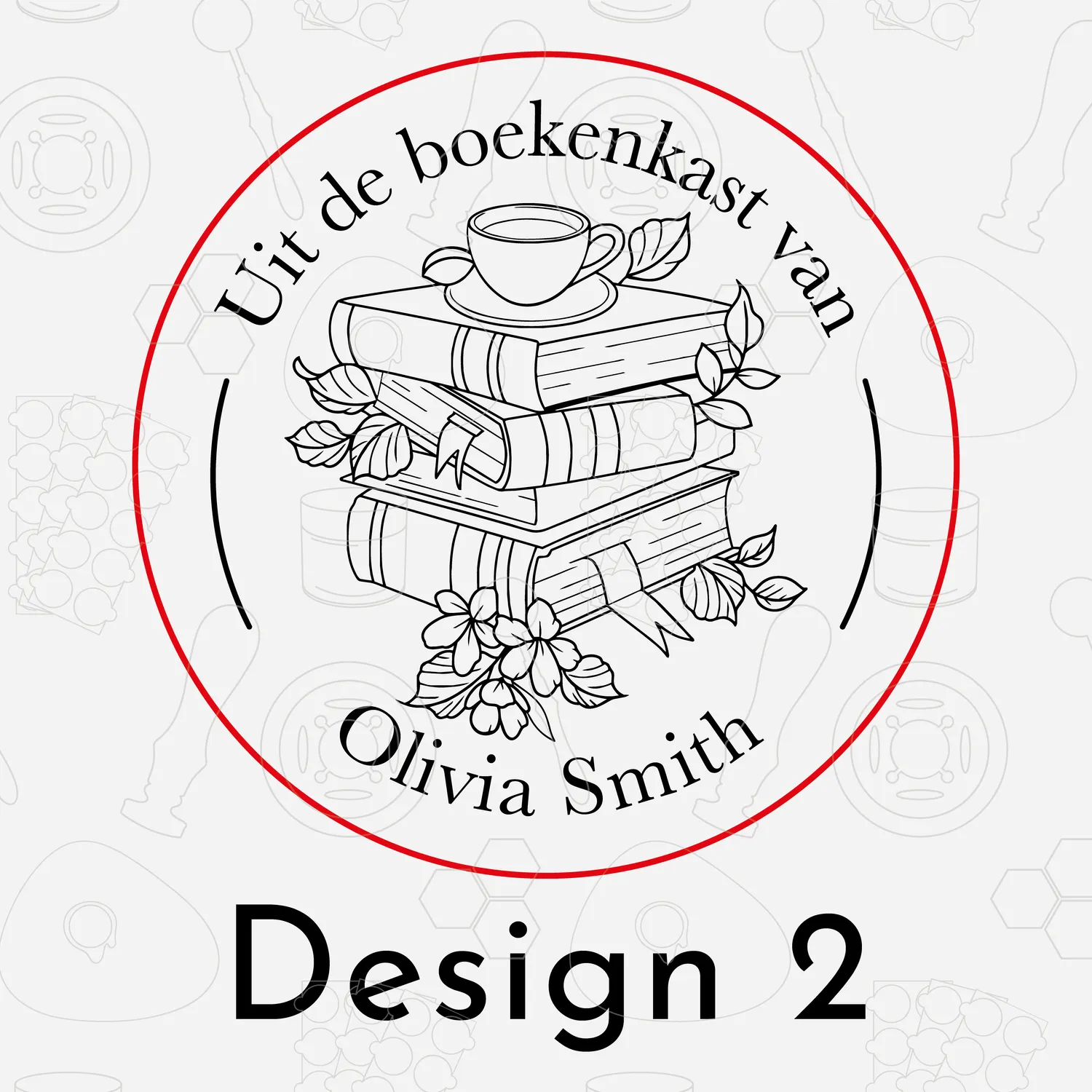Jessy at Sea Personalised Book Embosser preegstempel 42 mm
