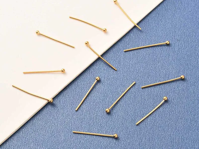 La Petite Epicerie Nietstiften Kogelkop Goud 21 mm 50 Stuks