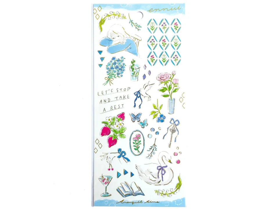 Stickers romantisch zwaan vel voor journal