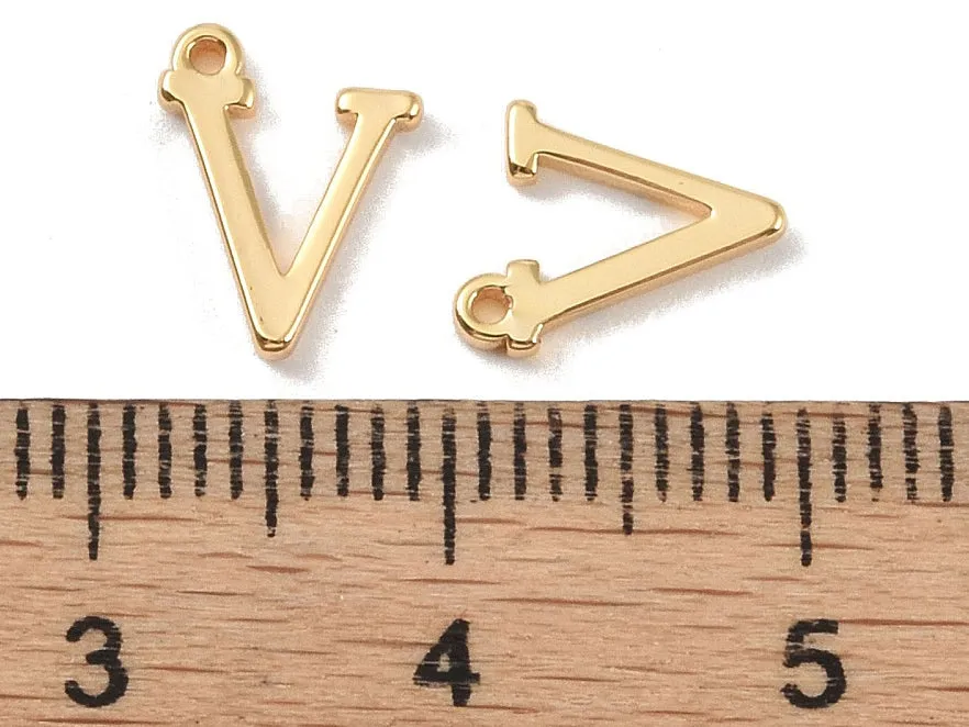 La Petite Epicerie bedel letter V goud per stuk 10 mm