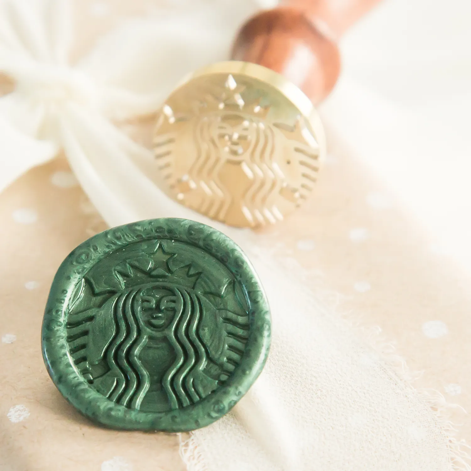 Jessy at Sea Starbucks wax seal stempel 25 mm koffie