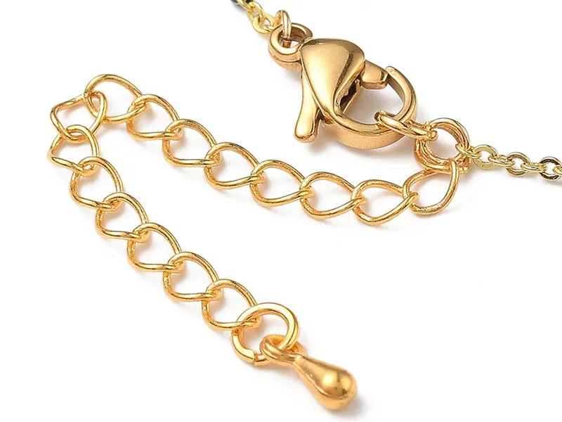 La Petite Epicerie Armband emaille stippen zwart goud 18,5 cm