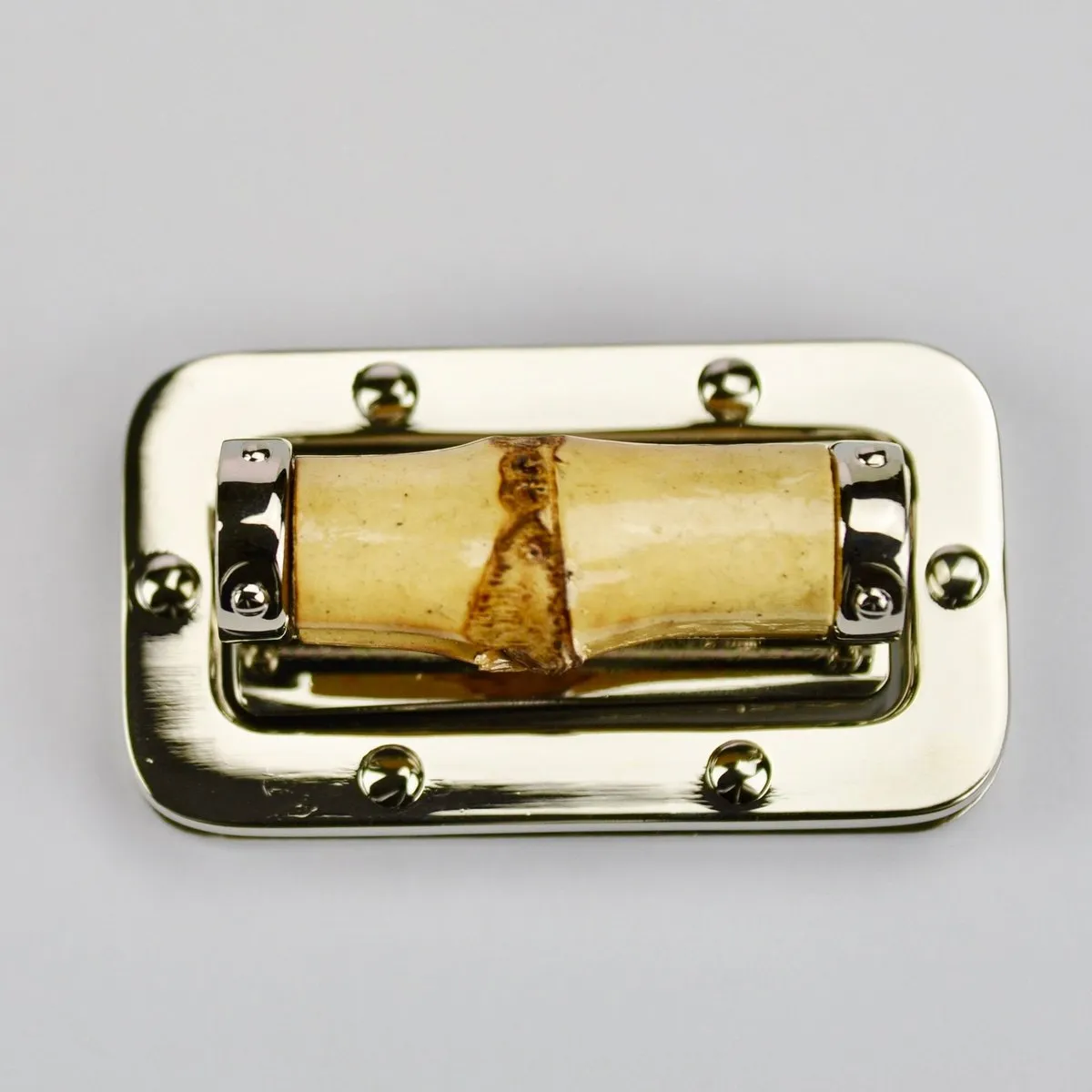 Leather House Bamboe Draaislot Tassluiting Goud 62 mm