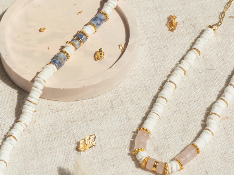 La Petite Epicerie DIY Bijouterie n11 ketting pakket heishi kwarts