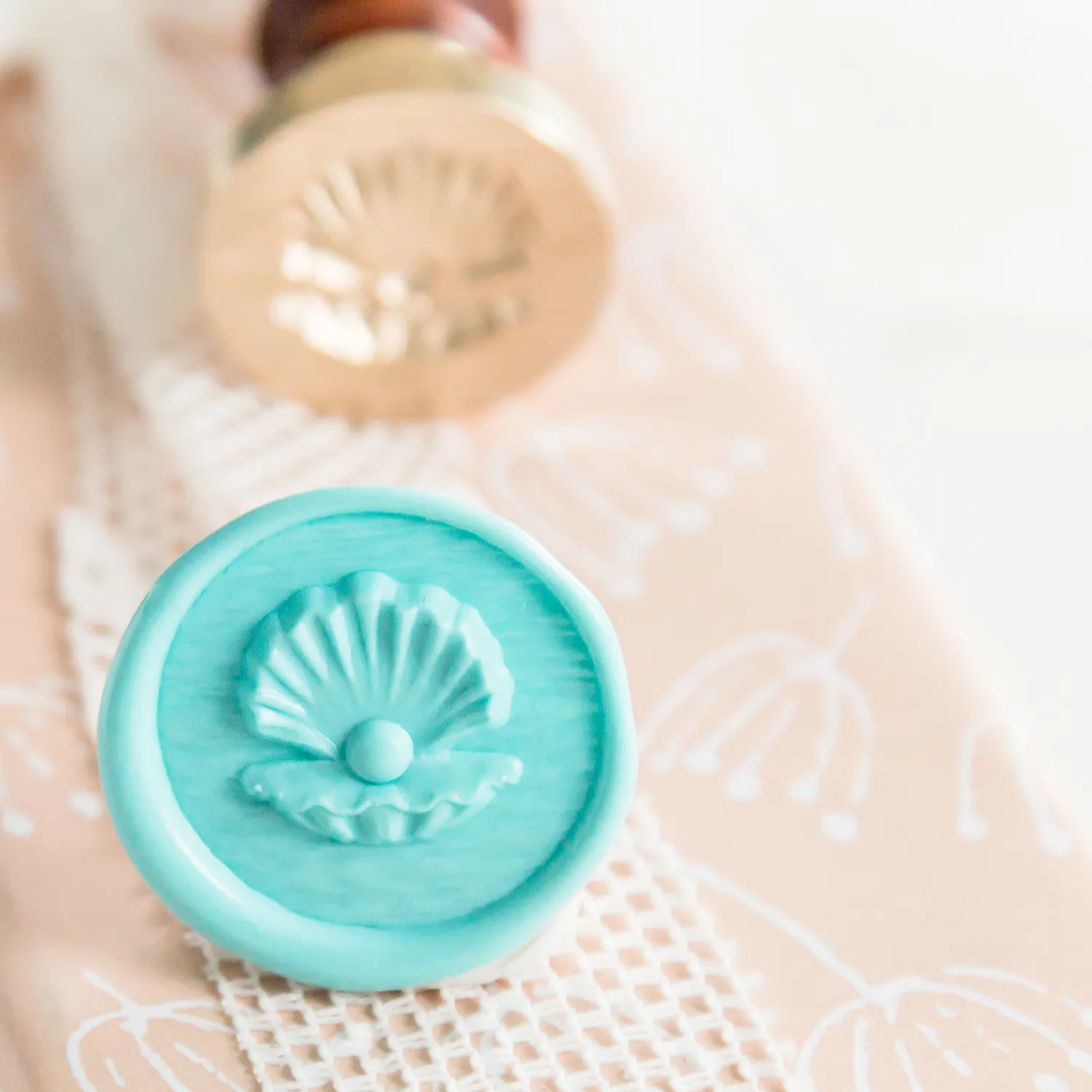 Jessy at Sea Oyster wax stempel 25 mm schelp