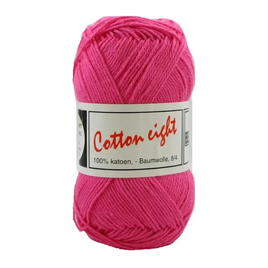 LTC-Leiden Cotton Eight 8/4 haakgaren felroze 50 gram katoen