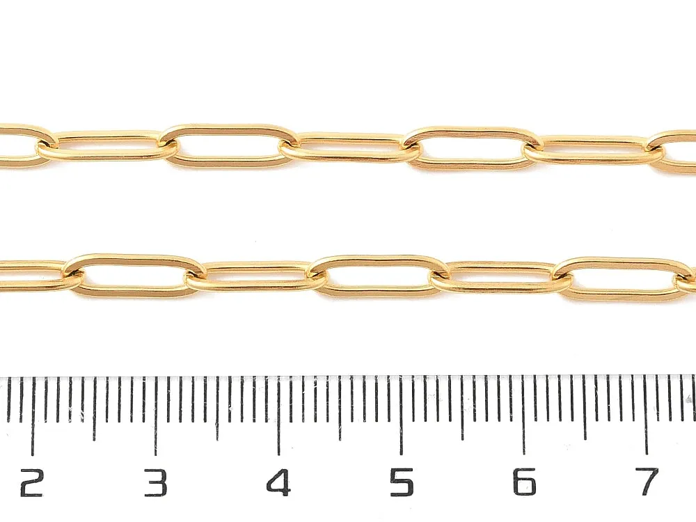 La Petite Epicerie Paperclip ketting goud 41,5 cm RVS
