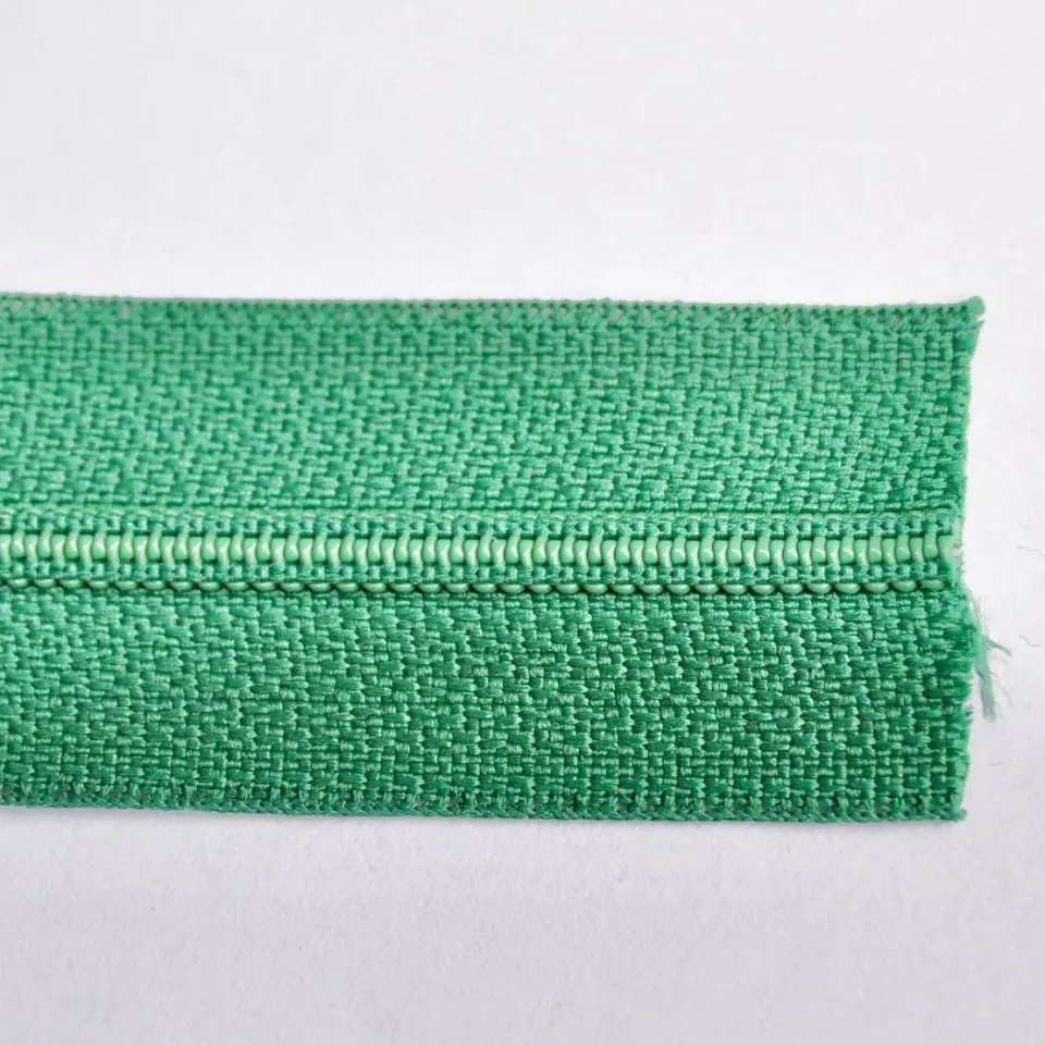 Leather House rits nylon groen 4 mm per meter soepel