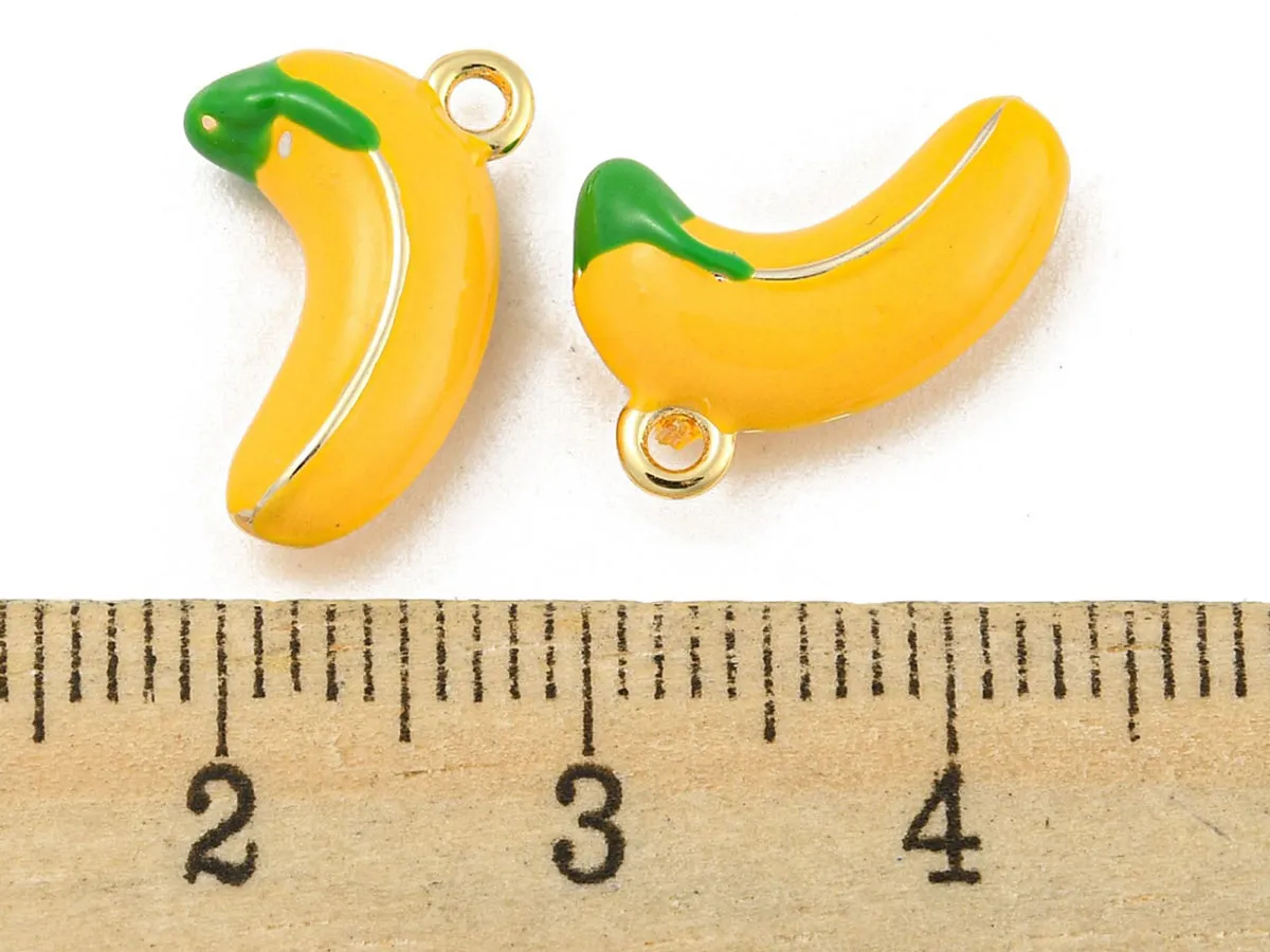 La Petite Epicerie banaan bedel goud emaille per stuk