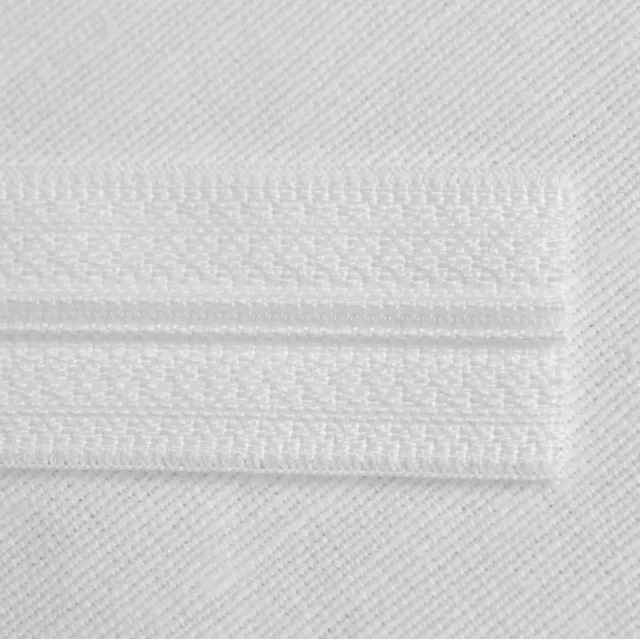 Leather House rits nylon wit 4 mm per meter