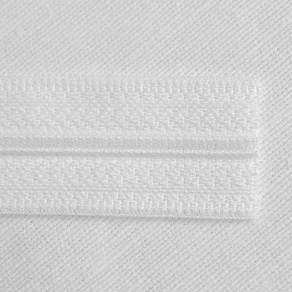 Leather House rits nylon wit 4 mm per meter