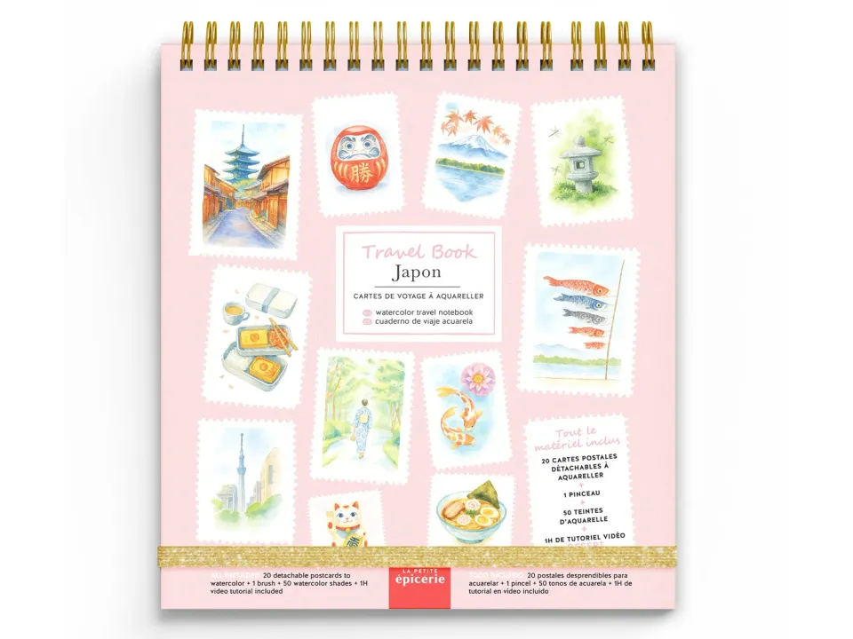 La Petite Epicerie Travel Book Japon aquarelset 20 kaarten