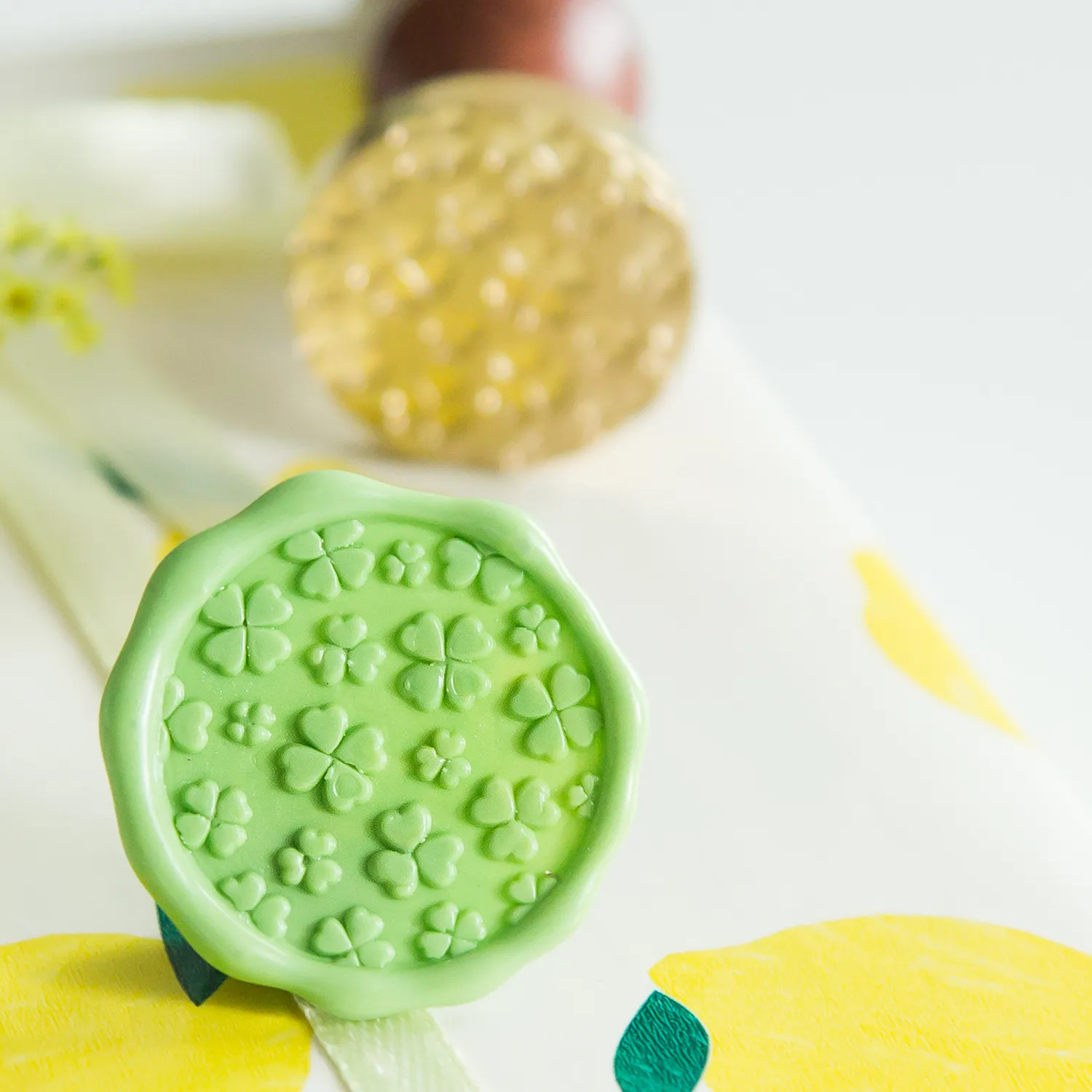 Jessy at Sea Clover Pattern zegelstempel 25mm klaver