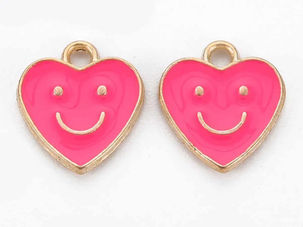 La Petite Epicerie bedel hart rood emaille goud 13 mm