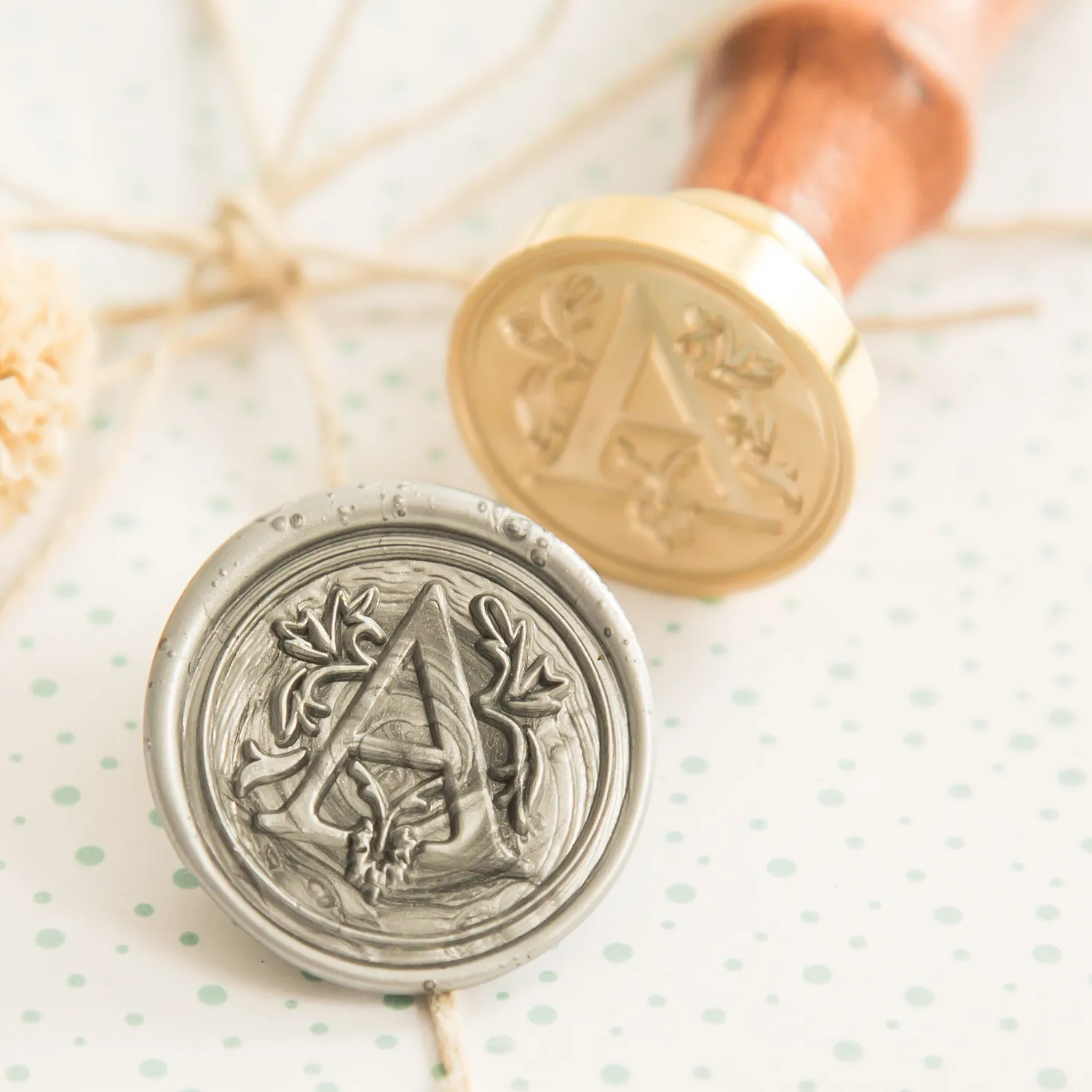 Jessy at Sea Letter A wax stempel 25 mm initiaal