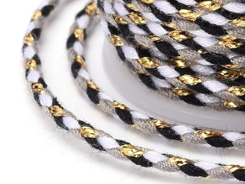 La Petite Epicerie Katoenen koord 1,5 mm zwart-wit 4 m
