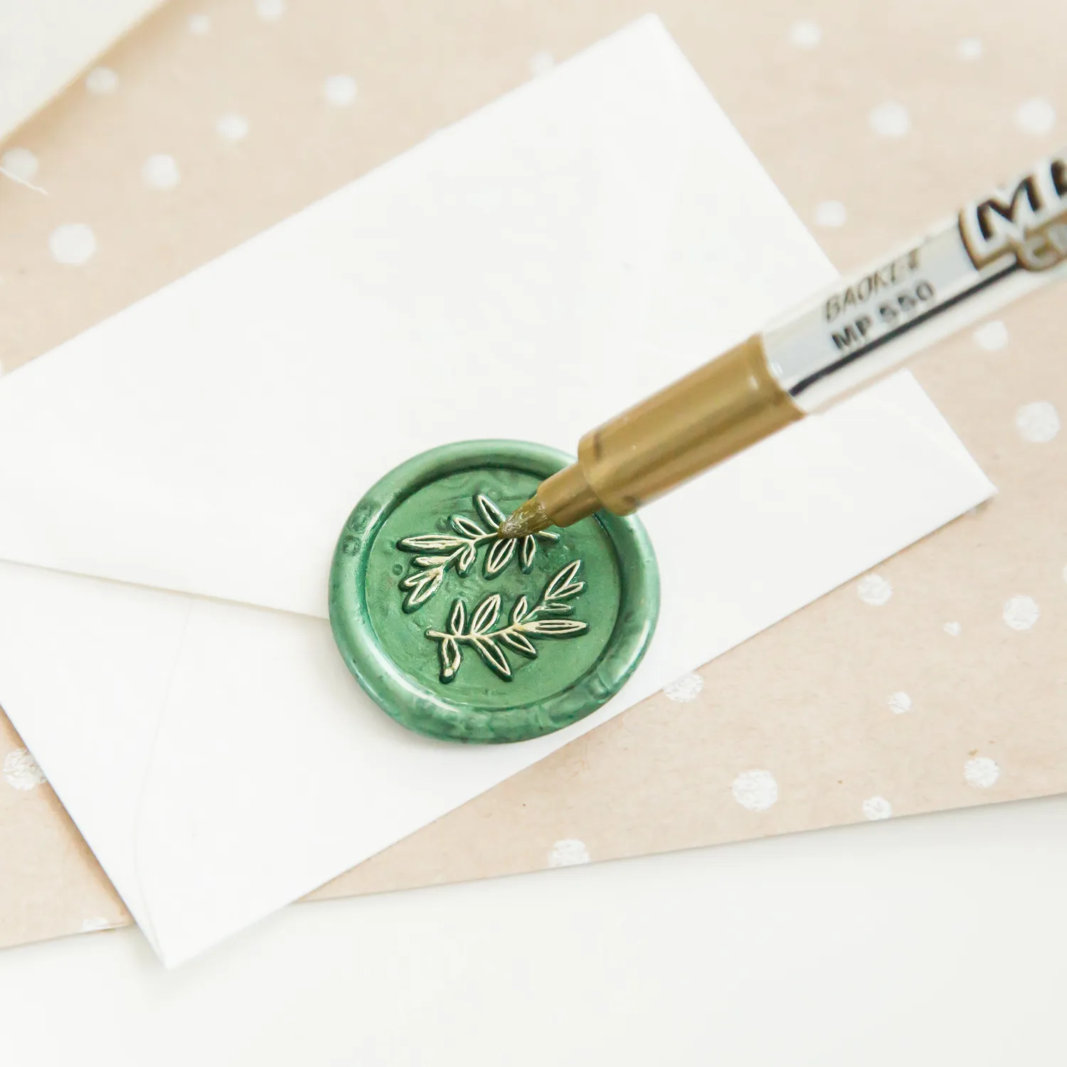 Jessy at Sea Wax Seal Pen metallic marker goud per stuk