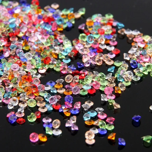 Bijounique Diamant steentjes decoratiesteentjes multi-colour box 4,5 mm