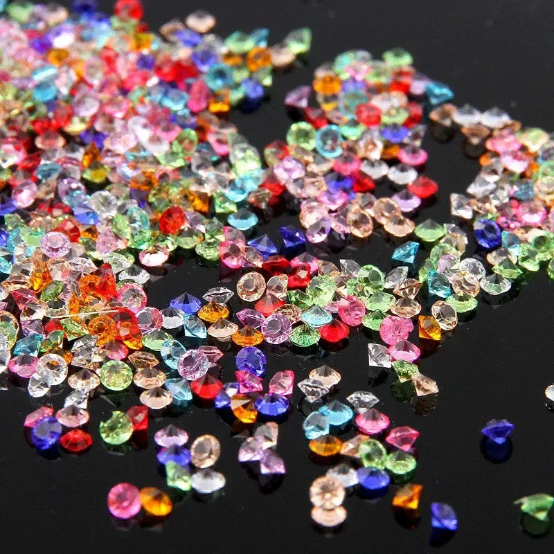 Bijounique Diamant steentjes decoratiesteentjes multi-colour box 4,5 mm