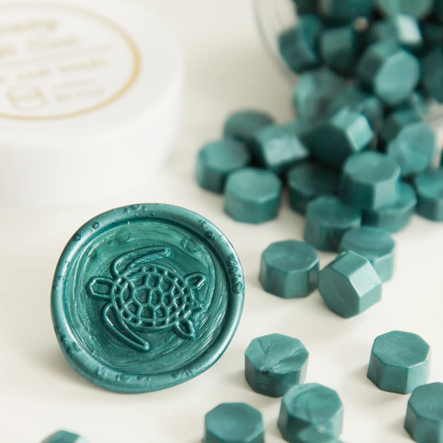 Jessy at Sea Marble Green zegellak kralen 100 stuks