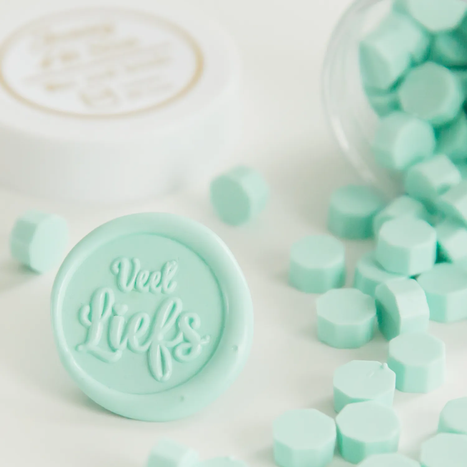 Jessy at Sea Mint zegellak kralen 100 stuks mintgroen