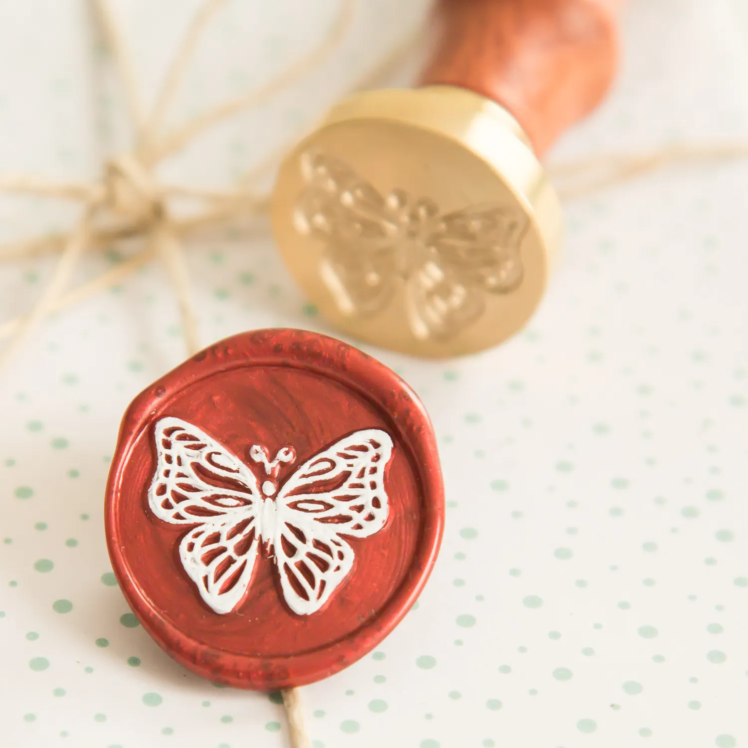 Jessy at Sea Butterfly waxstempel 25 mm vlinder