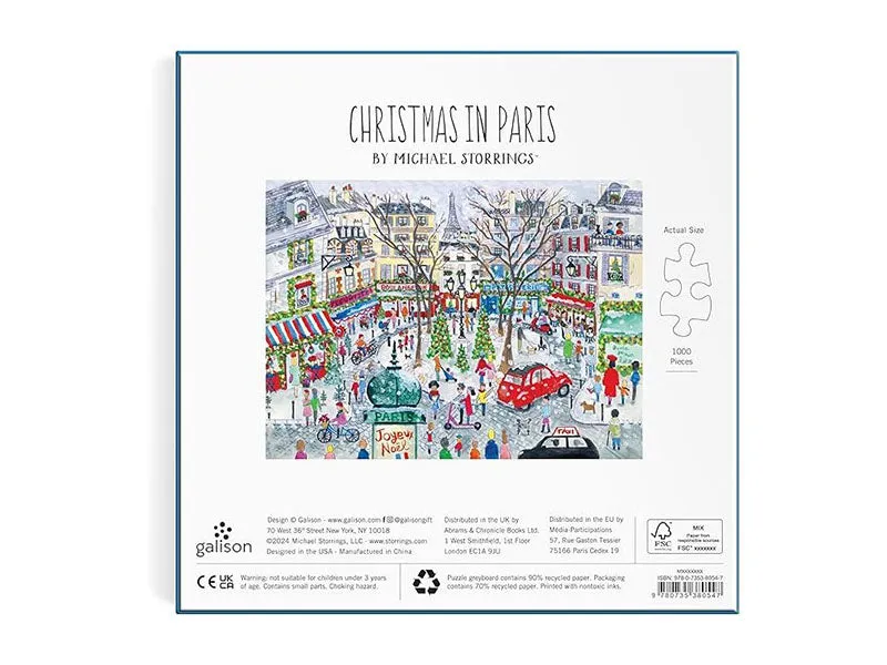Galison Christmas in Paris puzzel 1000 kerst