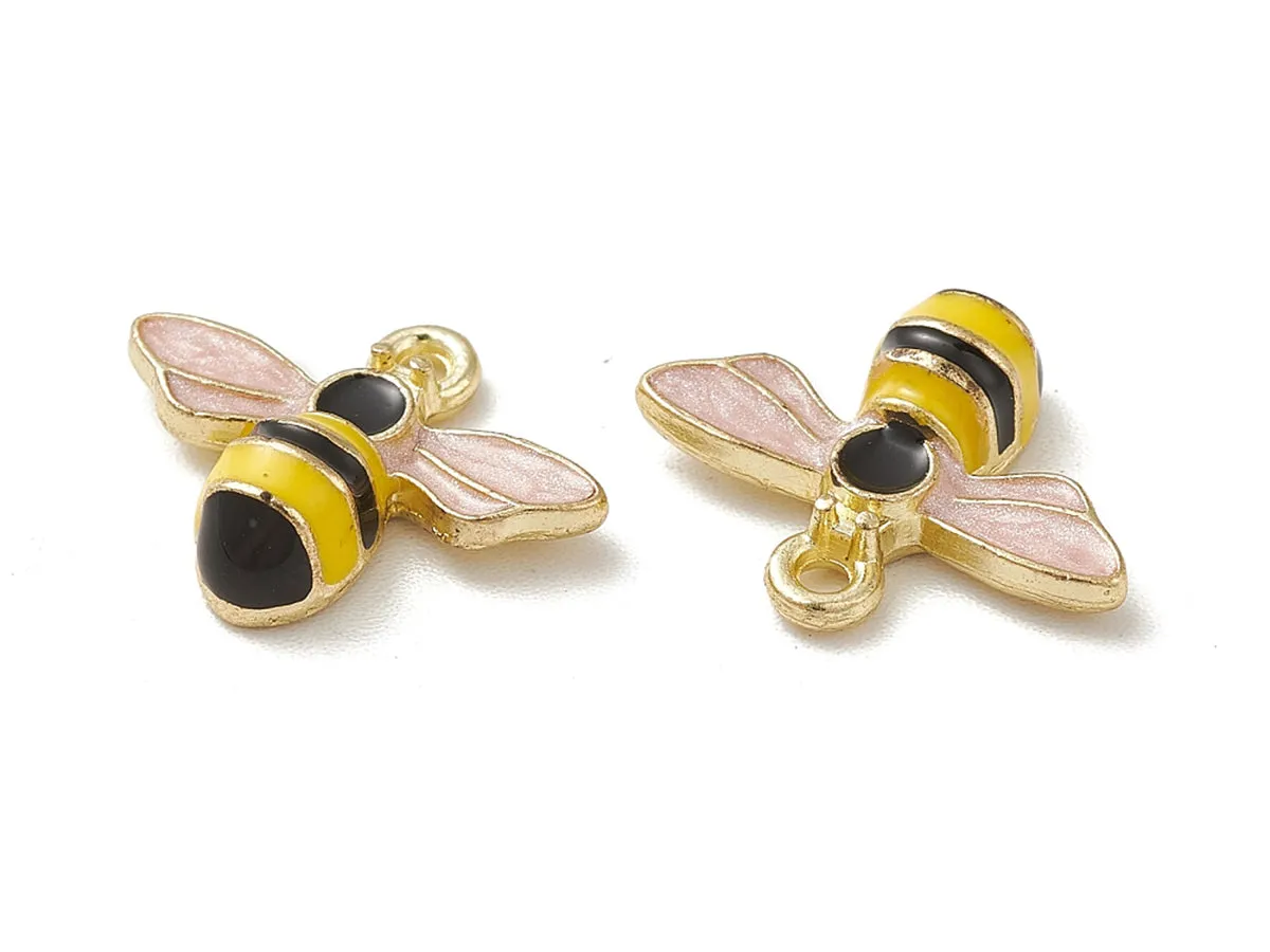 La Petite Epicerie bij hanger goud zwart 12 mm per stuk