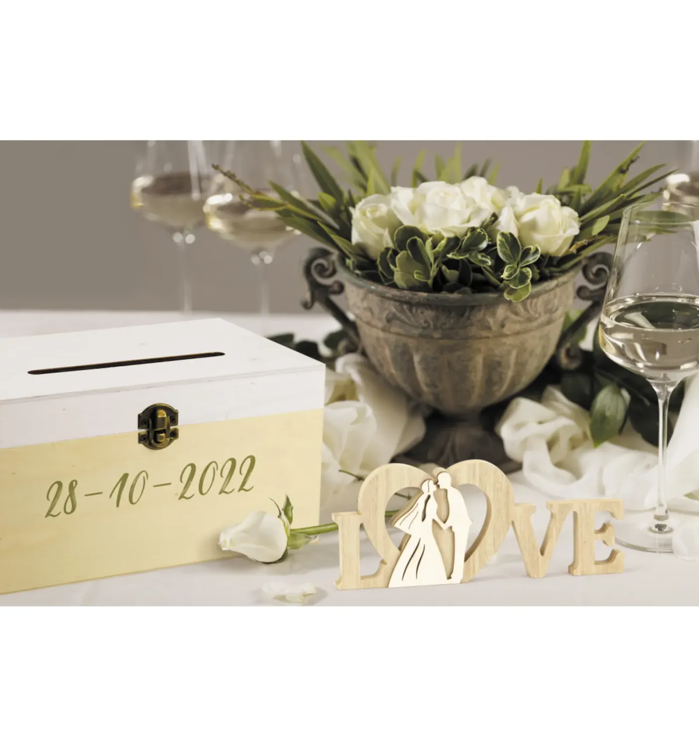 Astrid Brouwers Houten Kist Envelop Gleuf 24cm