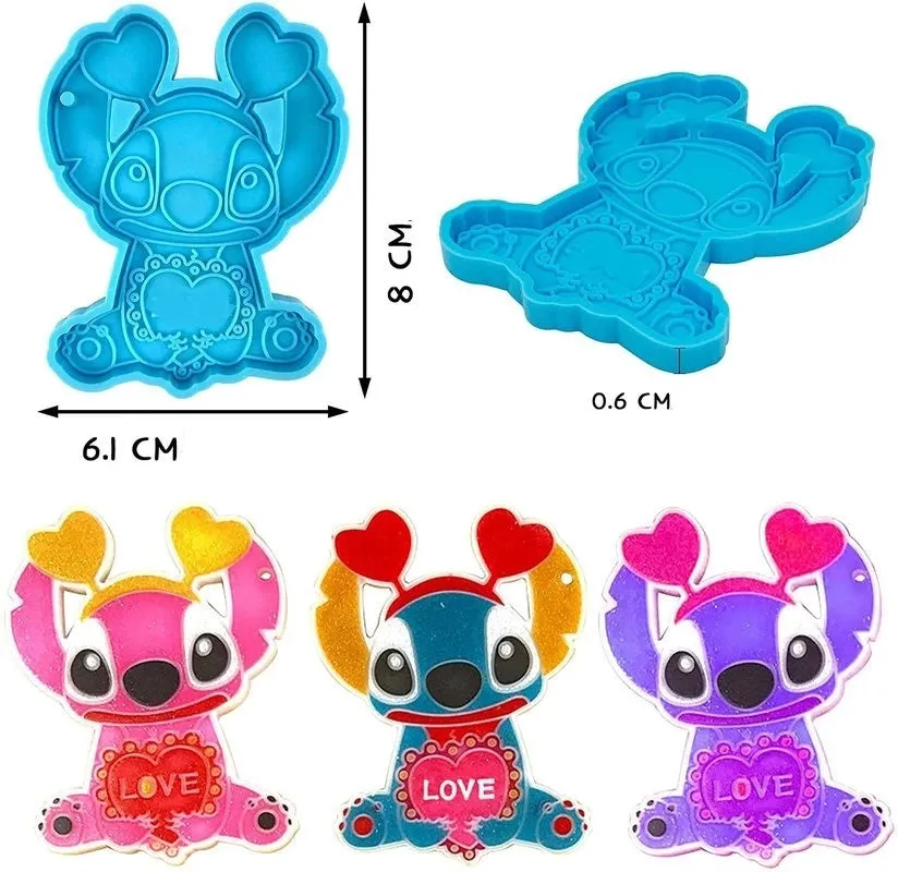 Bijounique 20 Stitch gietmal sleutelhanger siliconen per stuk
