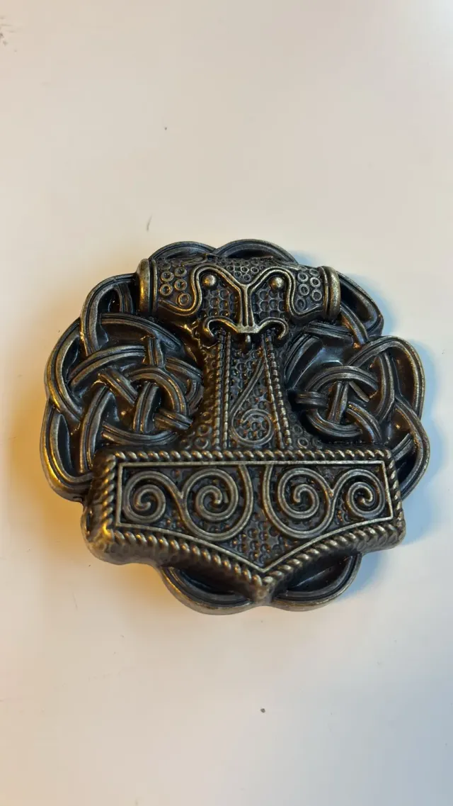 Leather House Mjolnir Gesp messing 4 cm hamer