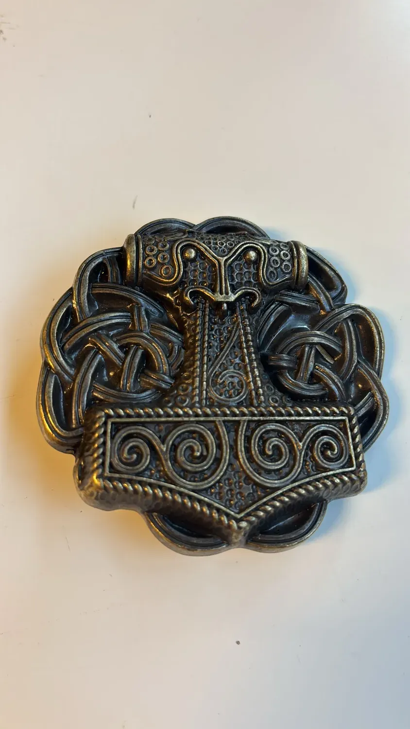 Leather House Mjolnir Gesp messing 4 cm hamer