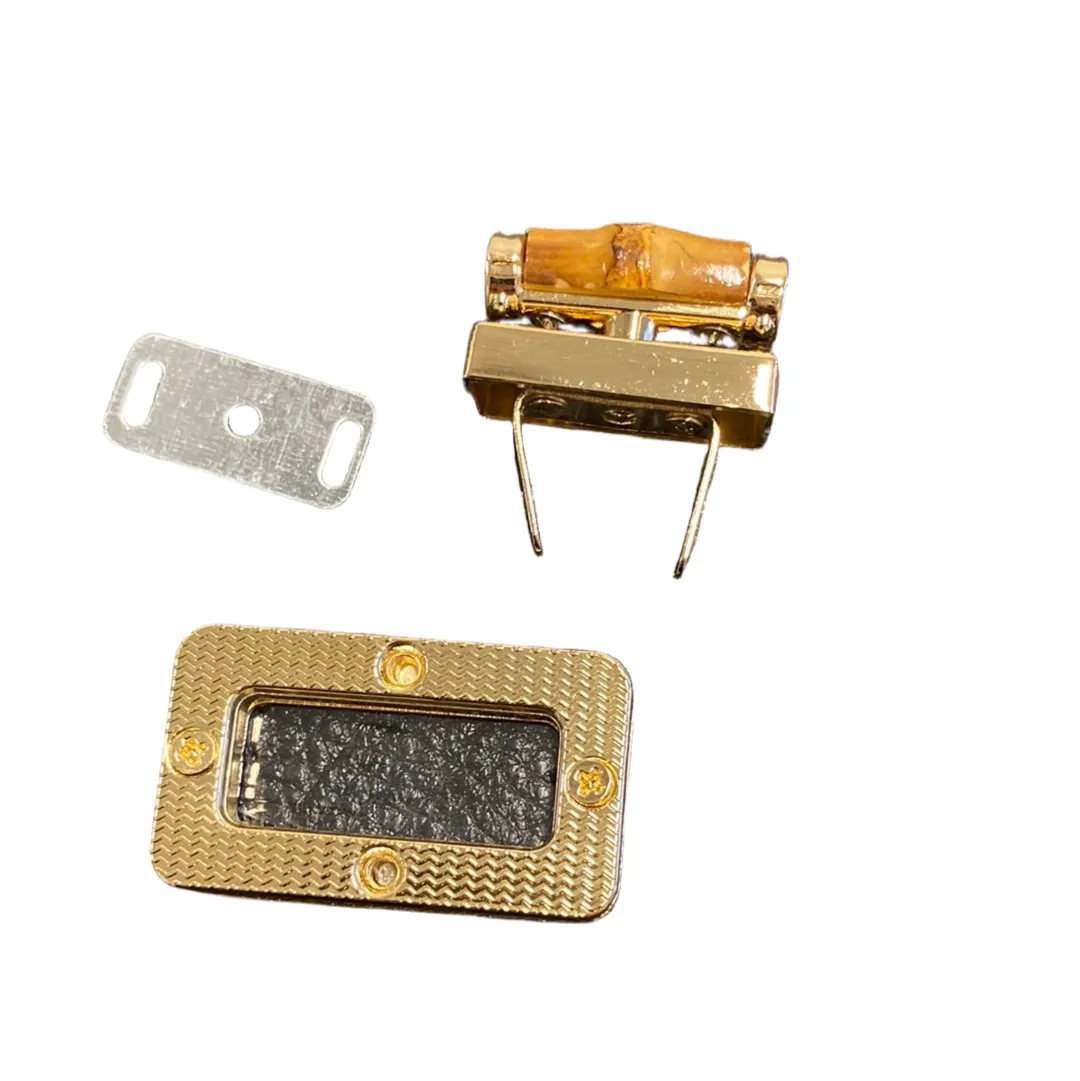 Leather House Bamboe Draaislot Tassluiting Goud 62 mm