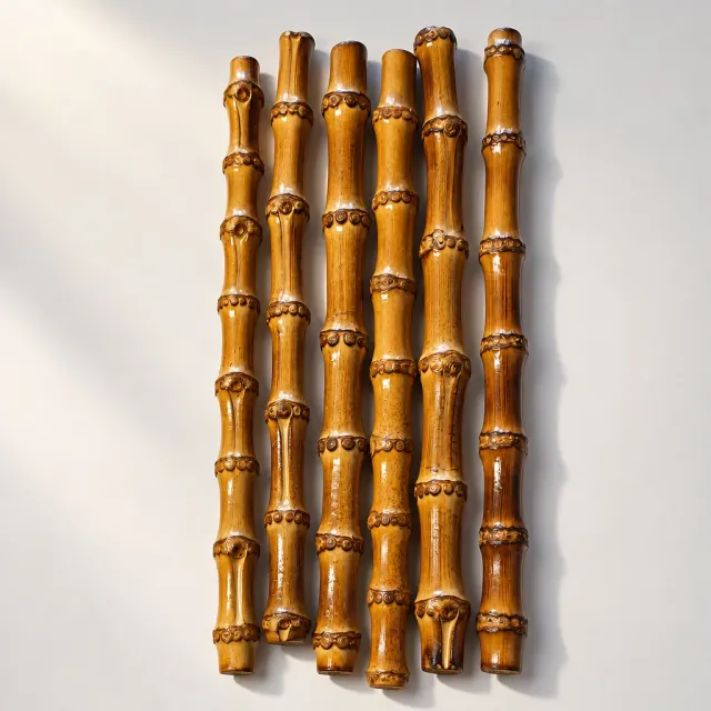 Leather House Legno Bamboo Handle handvat 25cm bamboe