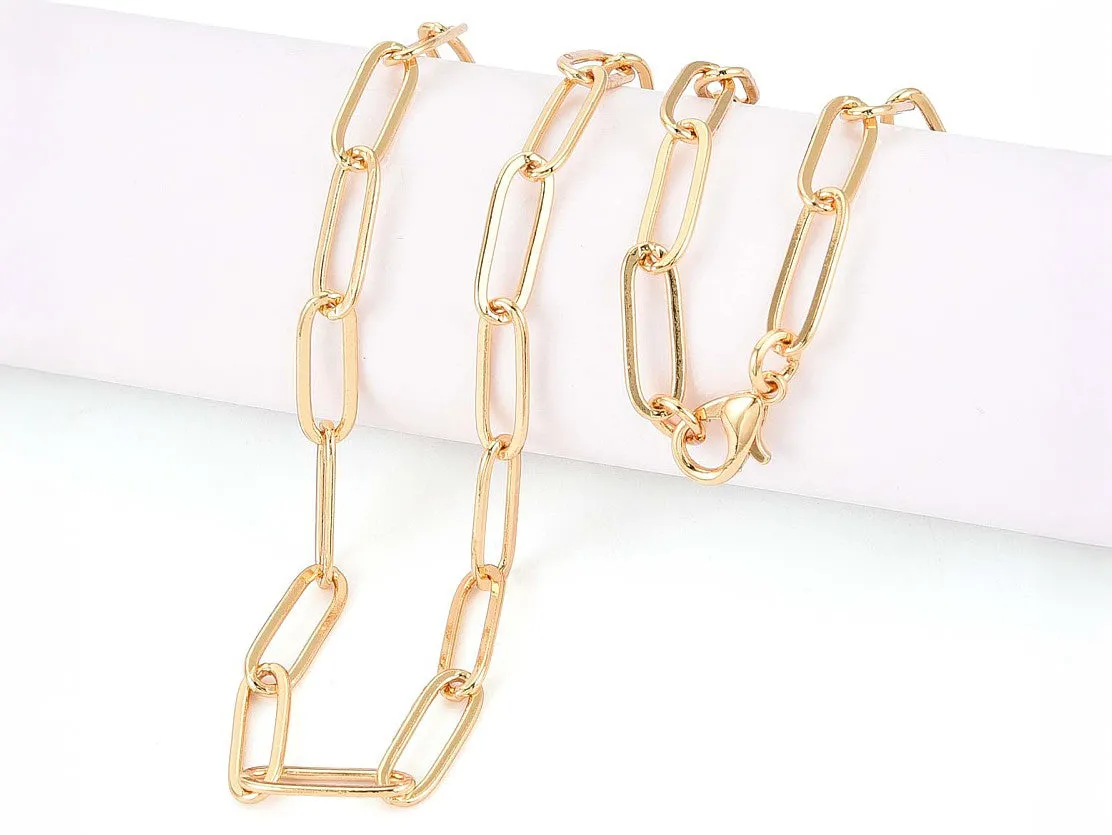 La Petite Epicerie paperclip ketting 45 cm goud