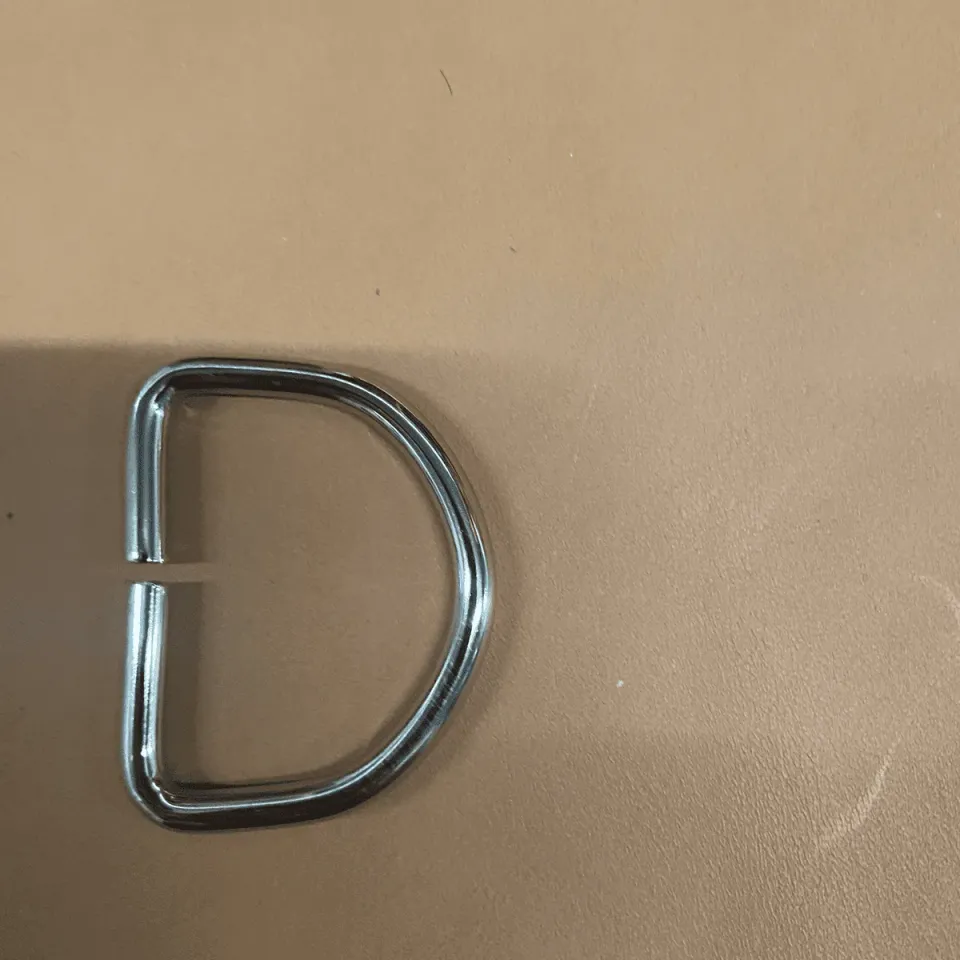 Leather House D-ring 35x4 mm zilver per stuk stevig