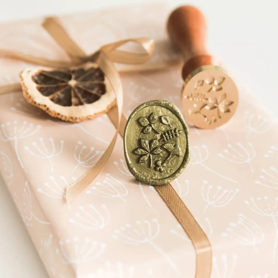 Jessy at Sea 3D Autumn Leaves wax stempel 30 mm