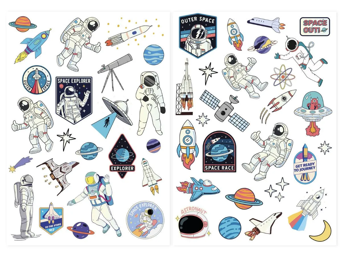 La Petite Epicerie Cosmos tattoos glow in the dark 50 stuks