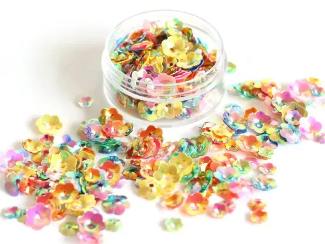 La Petite Epicerie Bloem Pailletten Pot Multicolor 1000 stuks