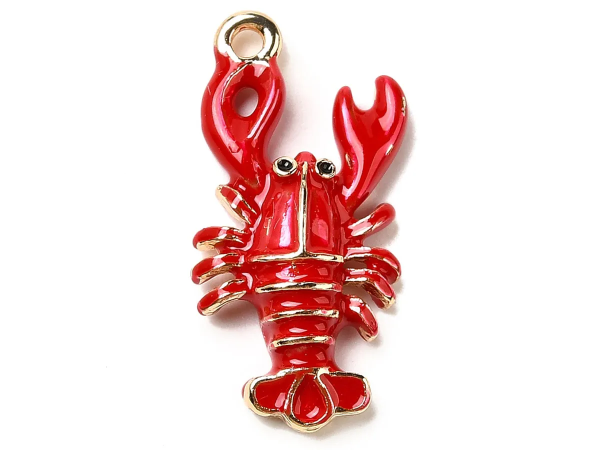 La Petite Epicerie bedel kreeft rood goud 2,1 cm per stuk