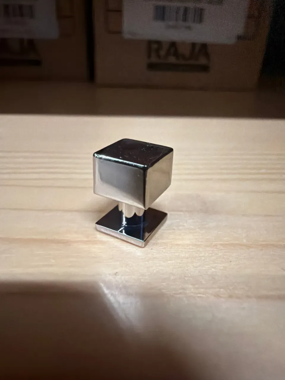 Leather House vierkante kraagknoop 8x8mm zilver